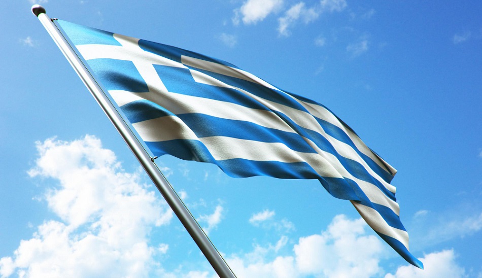 דגל יוון מתנופף
