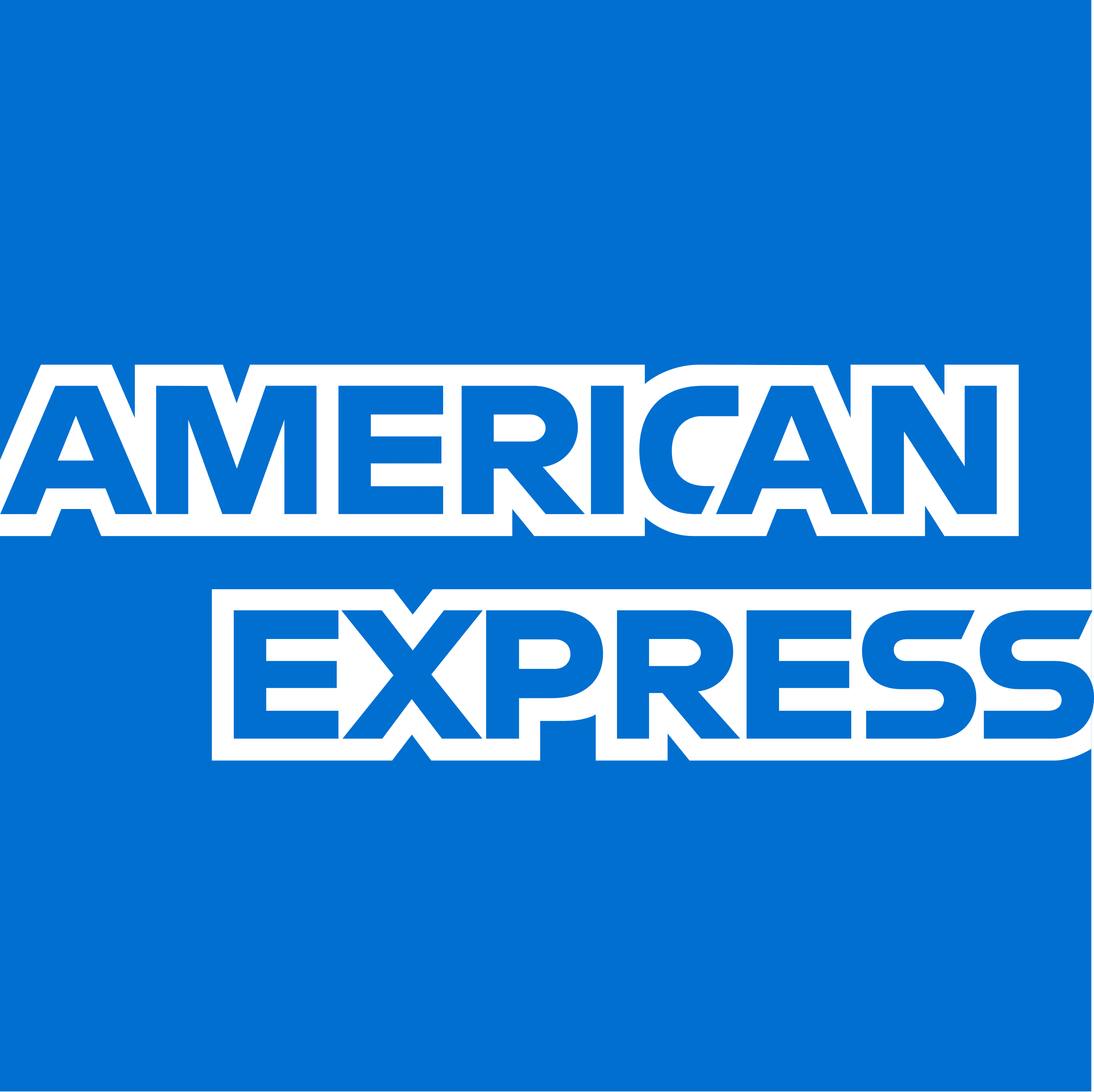 לוגו americal express רקע כחול וכיתוב לבן